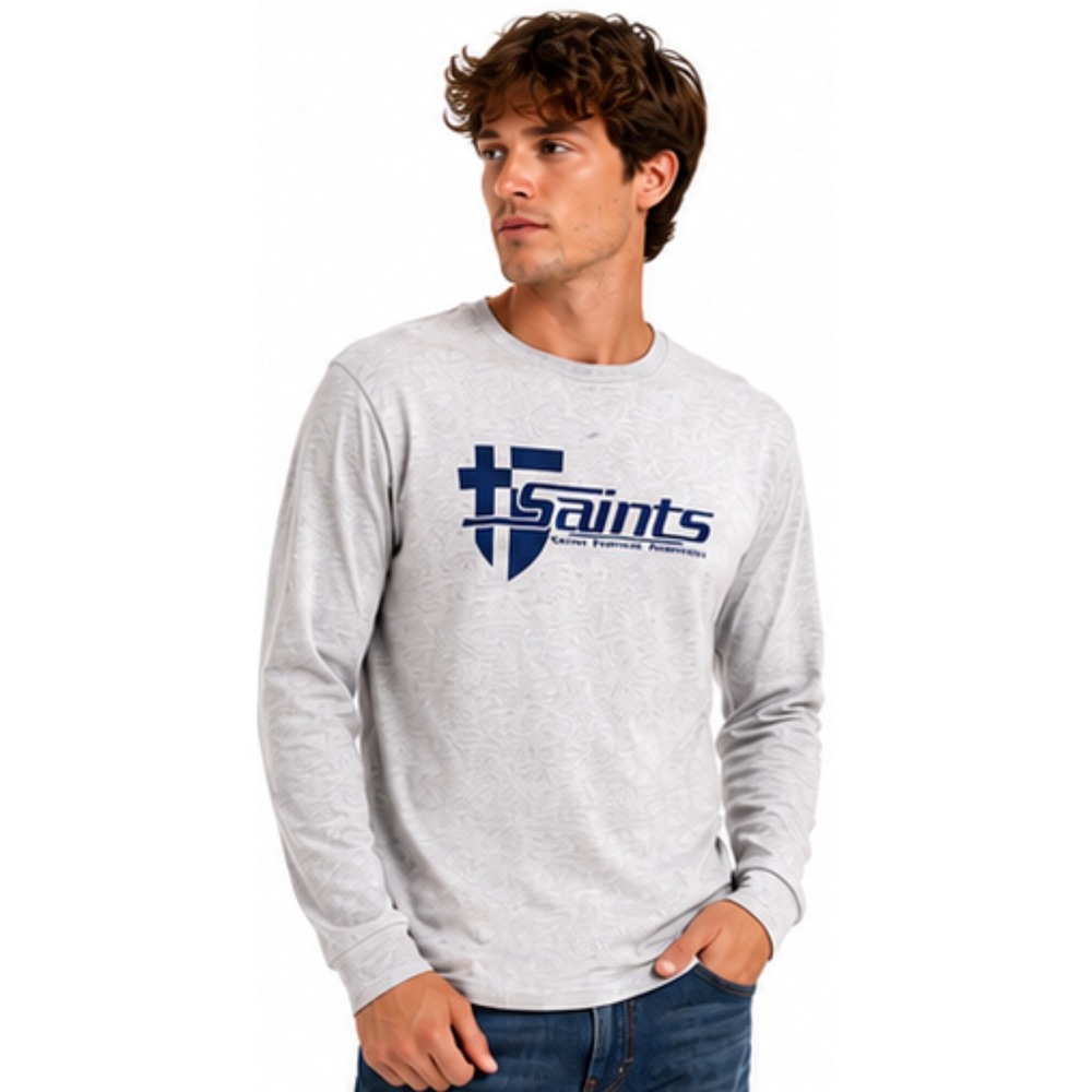 Gear For Sports Saint Thomas Aquinas Saints Shirt Mens XXL Gray Long Sleeve Tee‎